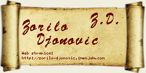 Zorilo Đonović vizit kartica